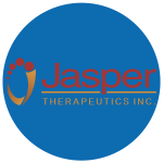 Jasper therapeutics logo with blue circle background