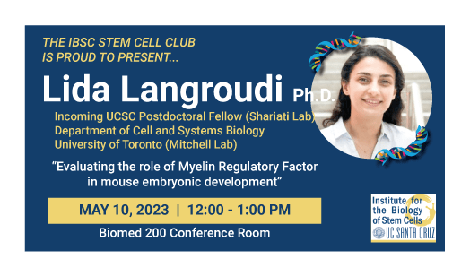 Lida Langroudi speaker card for Stem Cell Club