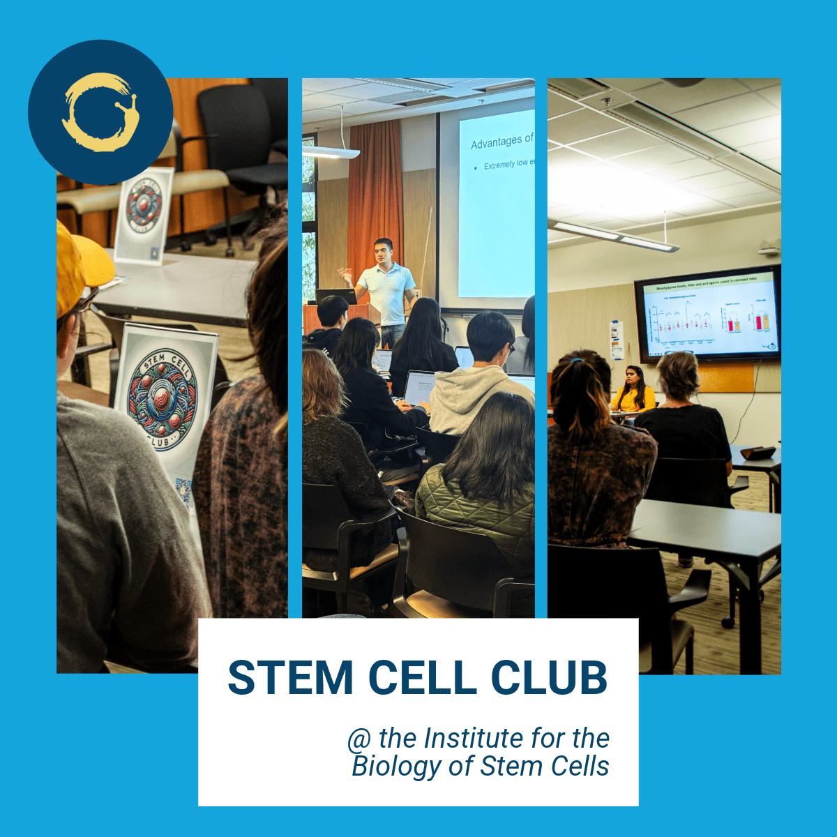 Stem Cell Club photo collage with Alka Gupta and Yohei Rosen
