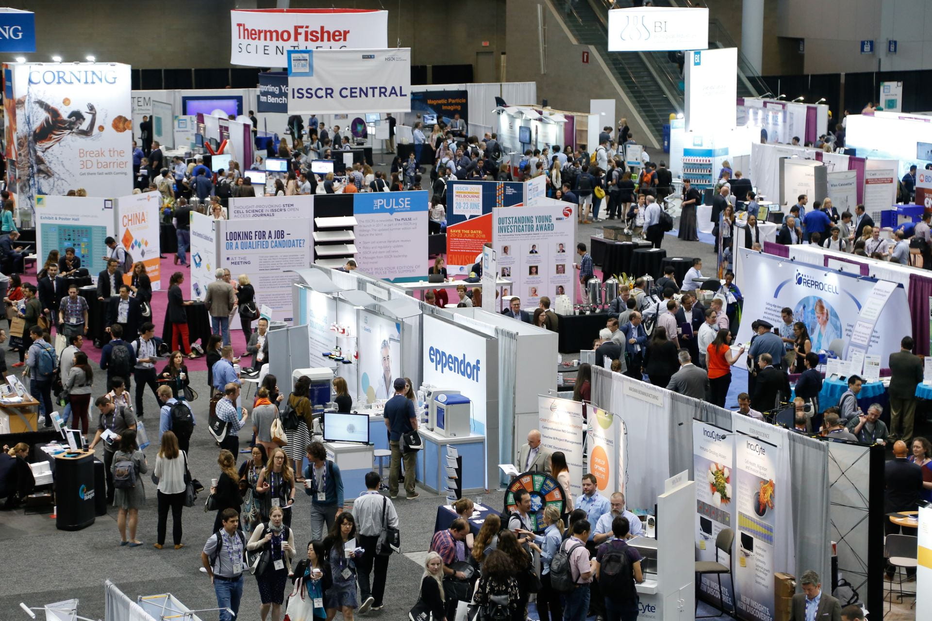 ISSCR conference hall exhibitors